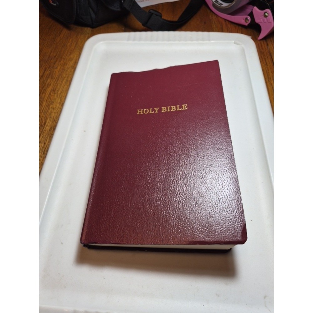 The Holy Bible Red Letter Edition  King James Version Burgundy cover